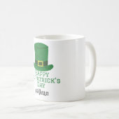 Mug St. Patrick's Day casquette vert irlandais Shamroc (Devant droit)