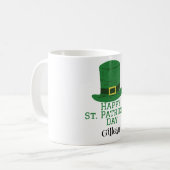 Mug St. Patrick's Day casquette vert irlandais Shamroc (Devant gauche)