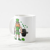 Mug St. Patrick's Day Drôle Leprechaun Barbell Gym (Devant gauche)