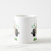 Mug St. Patrick's Day Drôle Leprechaun Barbell Gym (Centre)