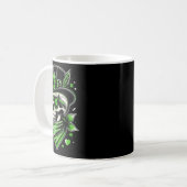 Mug St Patricks Day Femmes Crâne Chignon Désordonné Tr (Devant gauche)