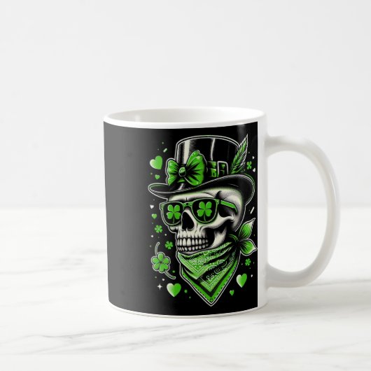 Mug St Patricks Day Femmes Crâne Chignon Désordonné Tr (Droite)