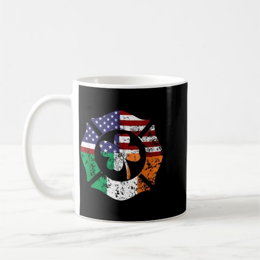 Mug St Patrick's Day Fireman Gift Proud Firefighter Qu (Gauche)