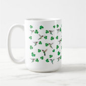 Mug St. Patrick's Day Hummingbird and Shamrocks (Gauche)
