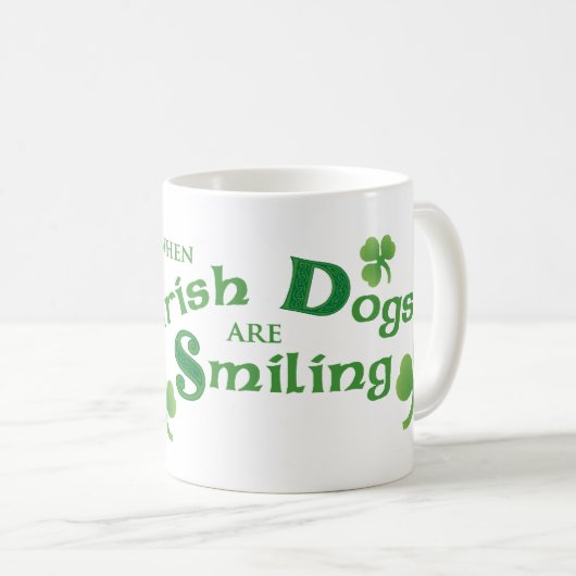 Mug St. Patrick's Day Irish Red & White Setter (Devant droit)