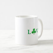 Mug St. Patrick's Day Irlandais Love Green Clover Sham (Devant droit)