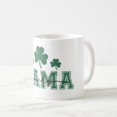 Mug St. Patricks Day Lucky Mama avec des Clovers verts (Devant droit)