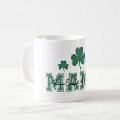Mug St. Patricks Day Lucky Mama avec des Clovers verts (Devant gauche)