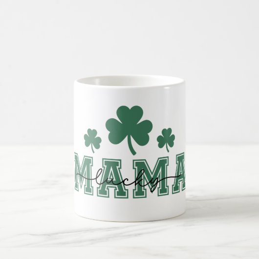 Mug St. Patricks Day Lucky Mama avec des Clovers verts (Centre)