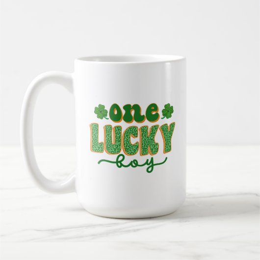 Mug St. Patrick's Day One Lucky Boy Green Clover (Gauche)