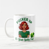 Mug St Patrick's Day Pucker up, c'est votre jour de ch (Gauche)