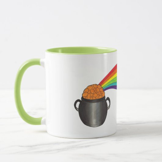 Mug St. Patrick's Day Rainbow Pot of Gold Shamrock (Gauche)