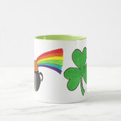 Mug St. Patrick's Day Rainbow Pot of Gold Shamrock (Centre)