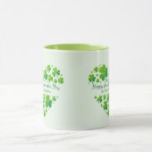 Mug St. Patrick's Day Shamrock Heart Family Keepsake (Centre)