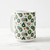 Mug St Patricks Day Watercolor Donut & Shamrock (Devant gauche)