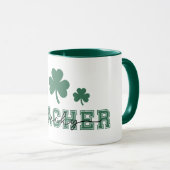Mug St. Patricks Jour Professeur chanceux (Devant droit)