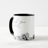 Mug St. Paul Croquis Simple Mariage Personnalisé Café (Devant gauche)