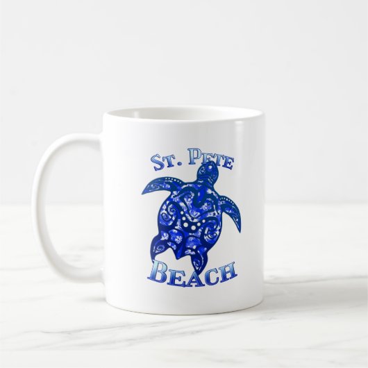 Mug St Pete Beach Florida Vacation Tribal Turtle (Gauche)