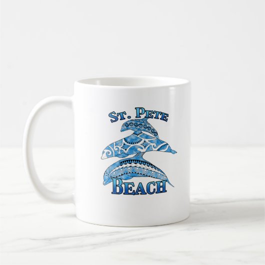 Mug St. Pete Florida Beach Vacation Tribal Dolphins (Gauche)