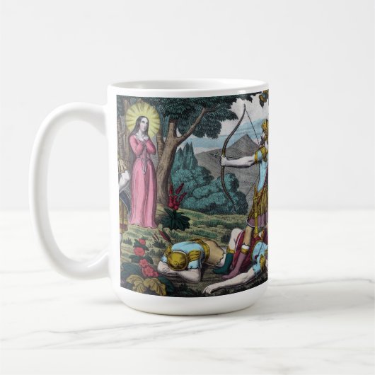 Mug St Philomena prise avec des flèches (Gauche)