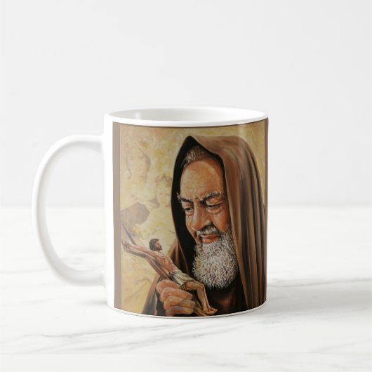 Mug St Prêtre et Stigmatist de l'aumônier Pio (Gauche)