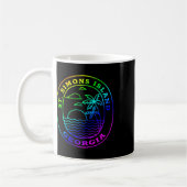 Mug St. Simons Island Georgia Rainbow Palm Tree Beach (Gauche)