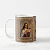 Mug St Therese avec Rose & Crucifix (Gauche)