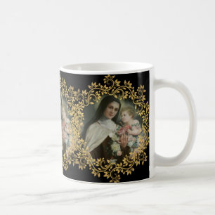 Mug St Therese de l'enfant Jésus peu de fleur