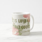 Mug St Therese le petit crucifix de roses de fleur (Devant droit)