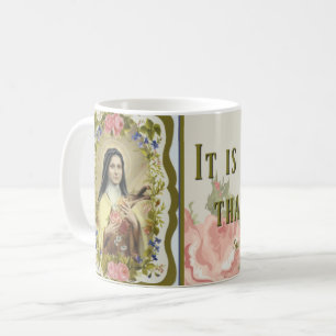Mug St Therese le petit crucifix de roses de fleur