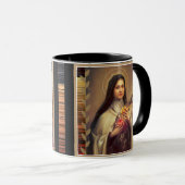 Mug St Therese les petits roses de rose de fleur (Devant droit)