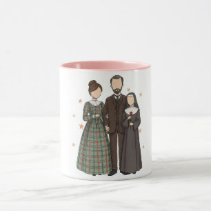 Mug St Therese & Zelie & Louis, Cadeau catholique