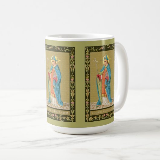 Mug St. Thomas Becket avec épée en mitre (P 005) (Devant droit)