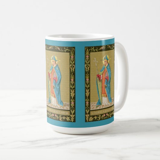 Mug St. Thomas Becket avec épée en mitre (P 005) (Devant droit)
