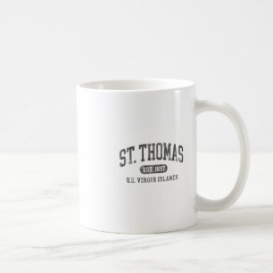 Mug St Thomas Usvi Texte de jet Mens Femmes Vacances S