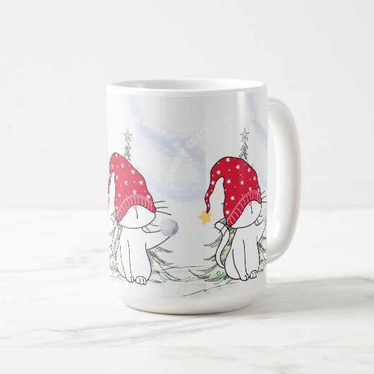 Mug Stache de Noël avec boule de neige (Devant droit)