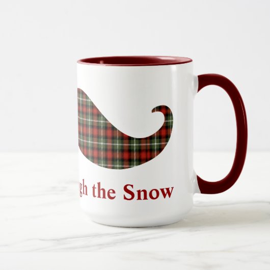 Mug Staching par la moustache de Noël de plaid de (Droite)