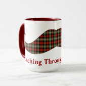 Mug Staching par la moustache de Noël de plaid de (Devant gauche)