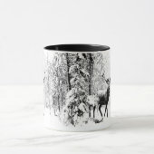 Mug Stade Deer Forêt d'hiver Faune Animal Nature Art (Centre)