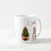 Mug Staffordshire Bull Terrier Funny Chien de Noël (Devant droit)