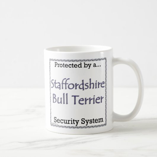 Mug Staffordshire Bull Terrier Système de Sécurité (Droite)