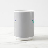 Mug Staffy Mom Pawprint Heart Custom Text Retro (Centre)
