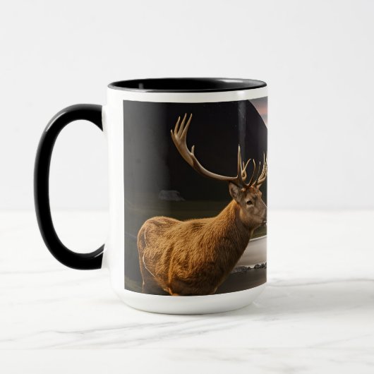 Mug Stag Scottish Highlands, Eclipsing Moon (Gauche)