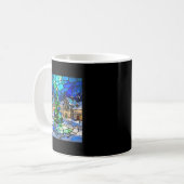 Mug Stained Gl Christmas Tree Winter Village Holiday A (Devant gauche)