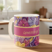 Mug Stained Glass Abstract Purple Yellow Pink