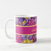 Mug Stained Glass Abstract Purple Yellow Pink (Gauche)
