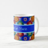 Mug Stained Glass Abstract Red Green Blue Orange (Devant droit)