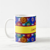 Mug Stained Glass Abstract Red Green Blue Orange (Gauche)
