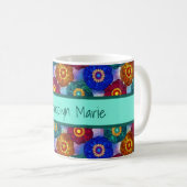 Mug Stained Glass Abstract Red Green Blue Orange (Devant droit)