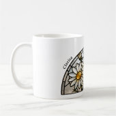 Mug Stained Glass Birth Flower April Daisy Name (Gauche)